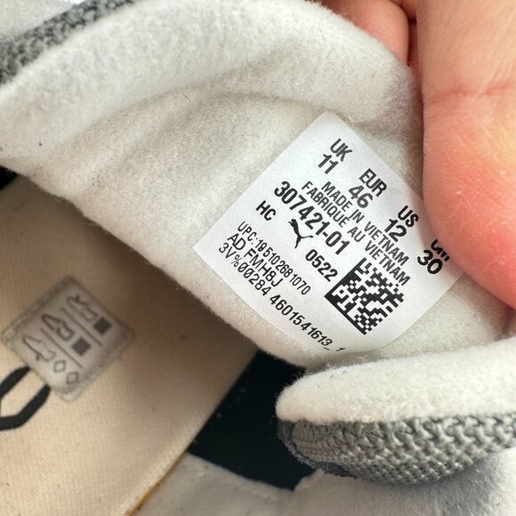 Puma Xetic Sculpt Premium Low Men Size 12 307421-01 Black Grey Athletic Shoes - Picture 10 of 11